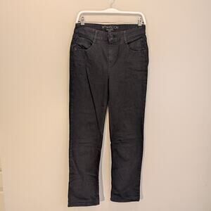 Wit & Wisdom Black Jeans Stripes Classic Straight Leg Casual Classic - Size 6